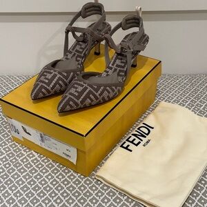 Fendi Women's Logo Kitten Heel